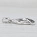 0.15ctw Black White Diamond Ribbon Fish Pendant 14k White Gold