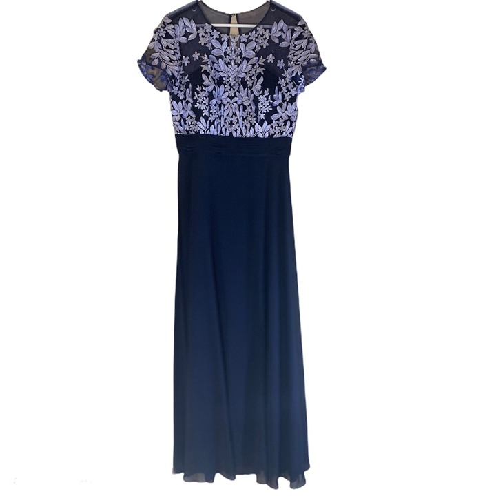 JS COLLECTIONS® 10 Lace Illusion Embroidered Gown or Dress NWT 298