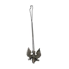 JTC Sterling Silver Figural Polish Eagle Pendant Chain Necklace Vintage