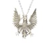 JTC Sterling Silver Figural Polish Eagle Pendant Chain Necklace Vintage