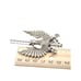 JTC Sterling Silver Figural Polish Eagle Pendant Chain Necklace Vintage