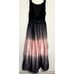 SLNY Ombre Dress Satin Bow Sash Gown Black Pink Formal Cocktail Gown Size 12