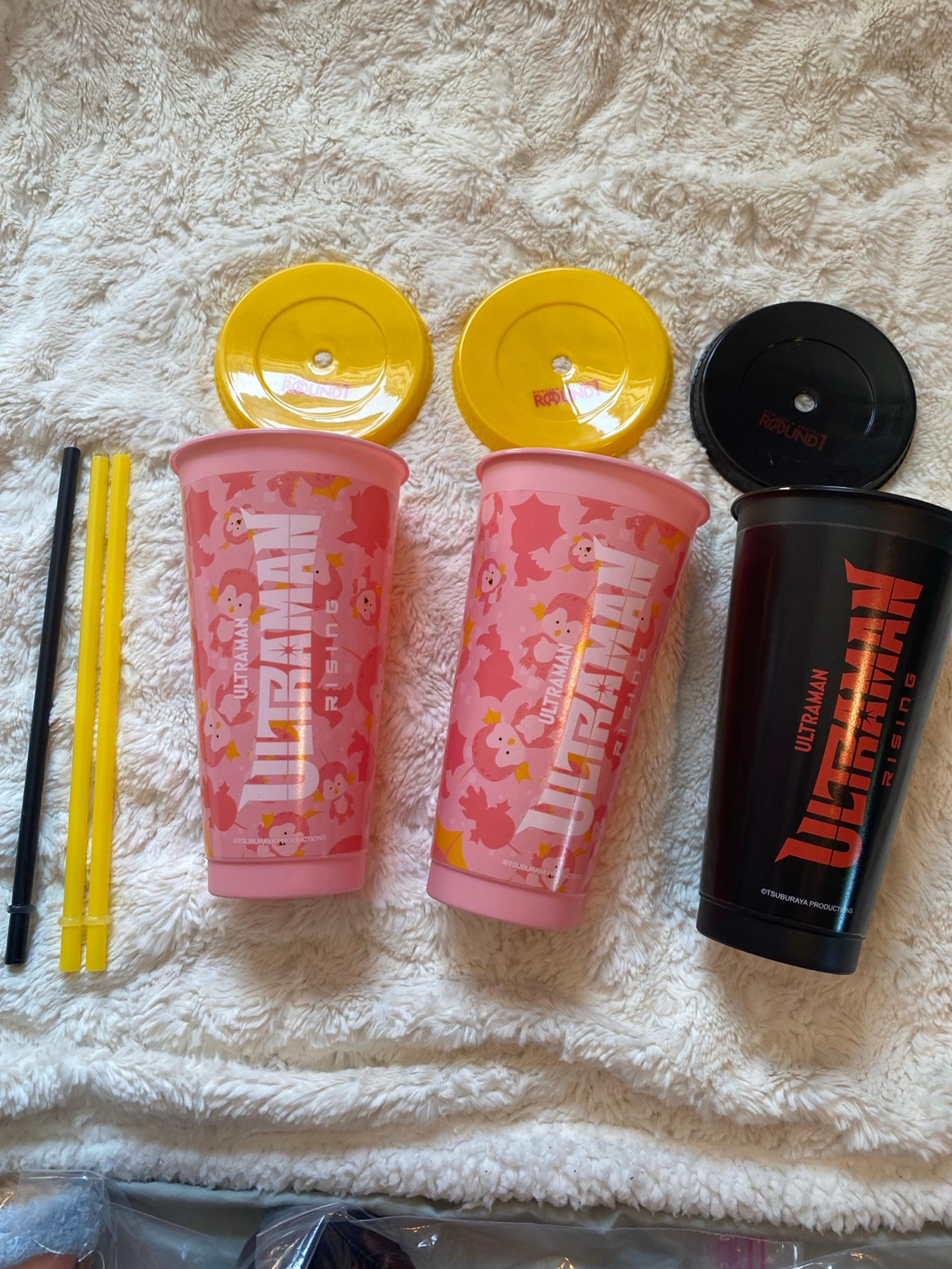 Round1 Exclusive Ultraman Rising Reusable Tumbler Cup With Straw