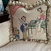 Throw pillow, petit point