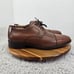Johnston & Murphy Brown Leather Cap Toe Office Oxford Dress Shoes Mens 10 W Wide
