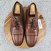 Johnston & Murphy Brown Leather Cap Toe Office Oxford Dress Shoes Mens 10 W Wide