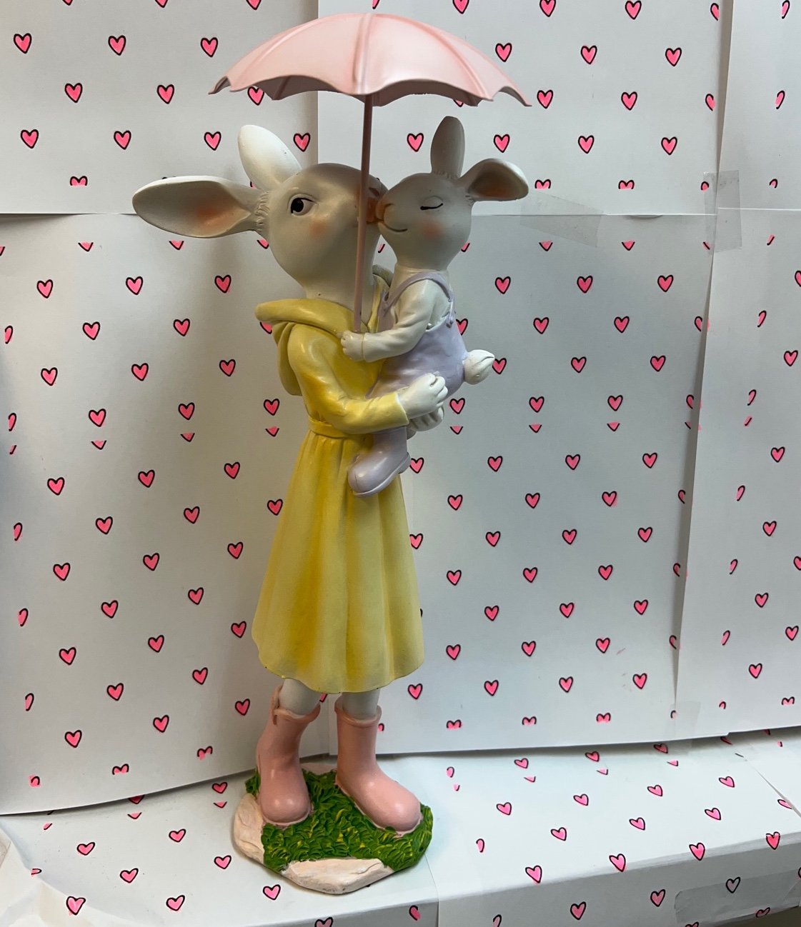Spring Bunny kisses Umbrella decor