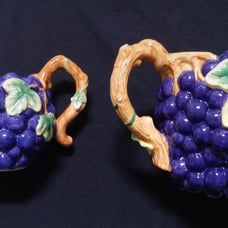 Vintage grape teapot set.