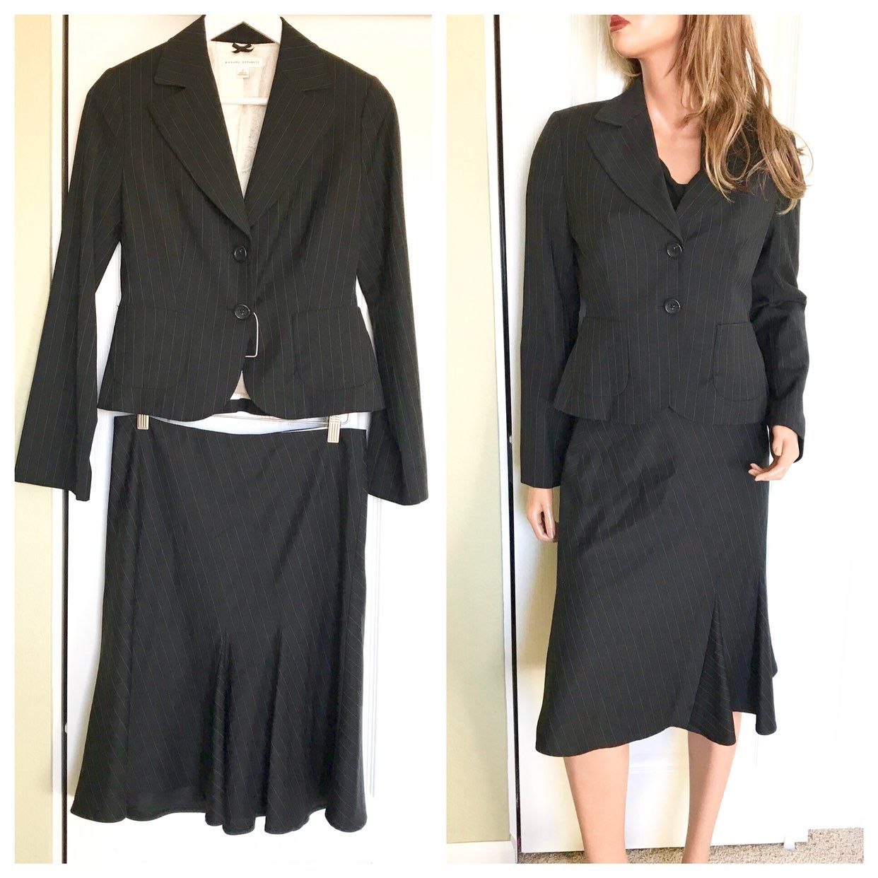 Banana Republic Pin Stripe Wool Suit
