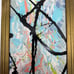 Framed Original Abstract Art Painting Tropical Yogurt Acrylic 9x12.5 TI5