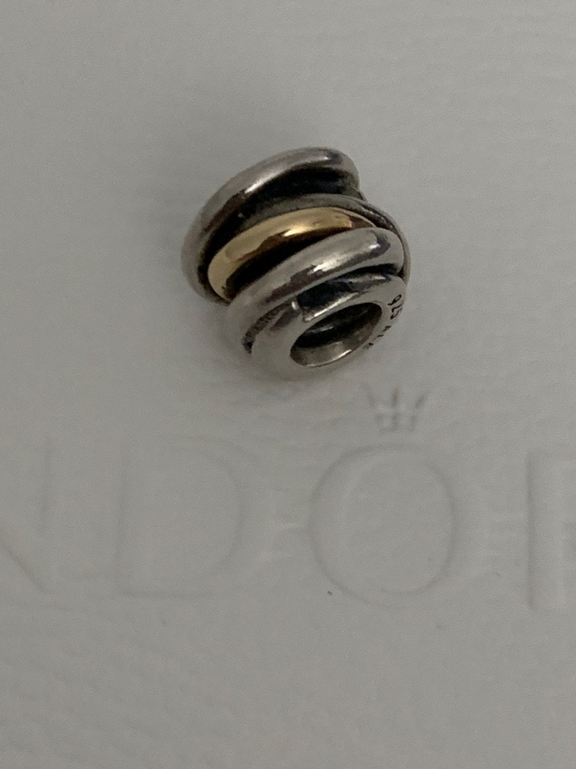 Pandora 14k & .925 Ring Cluster Charm