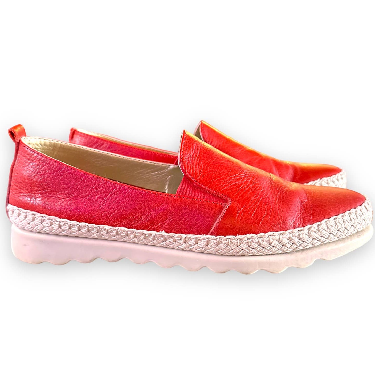 Red Chappie Flexx Espadrilles Women Slip On US7 EU 38
