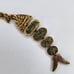 Vintage articulating natural stone fish pendant necklace boho hippie