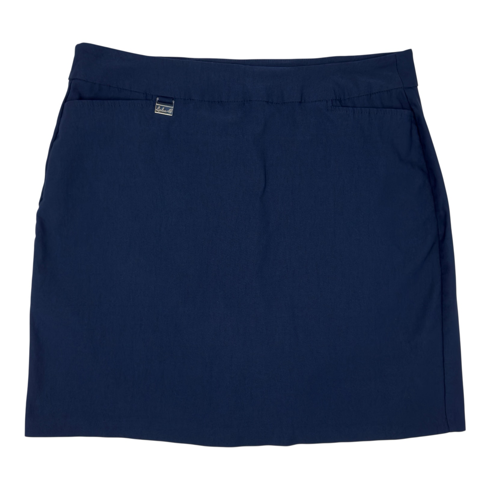 NWOT Lulu-B Navy Pull On Skort UPF 50 Pockets Cooling Golf Pickleball Size 14