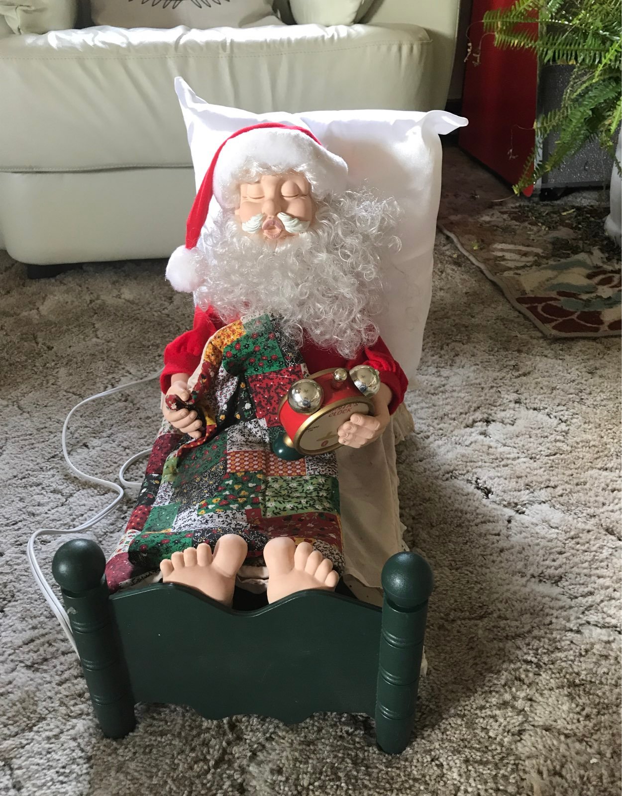 Mr. Santa Claus in bed