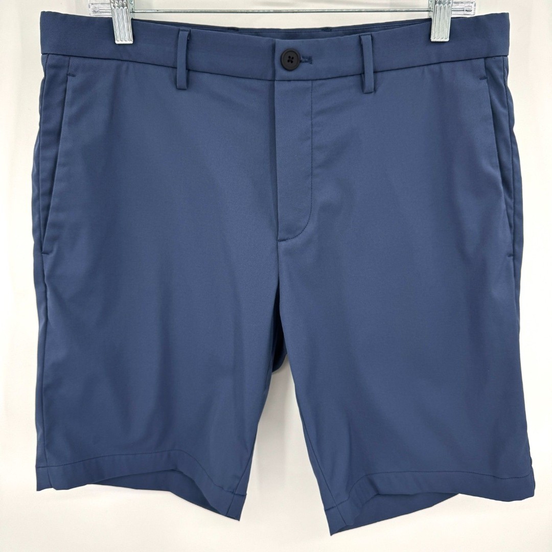 THEORY Blue 9 Flat Front Chino Shorts Size 32