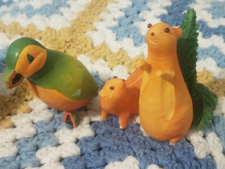 2 home grown figurines