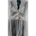 Vintage Nancy King White Bridal Sheer Nylon Lace Peignoir Robe Dress Size L 3140