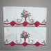 Vintage Handmade Embroidered Crochet Pillowcases Set of 2 Floral Basket Handmade