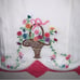 Vintage Handmade Embroidered Crochet Pillowcases Set of 2 Floral Basket Handmade
