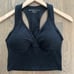 Beyond Yoga Spacedye Spirited Cropped Tank in Darkest Night Charcoal Grey Small