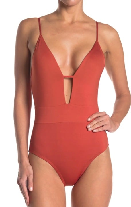 BECCA Tie Back One-Piece Swimsuit S