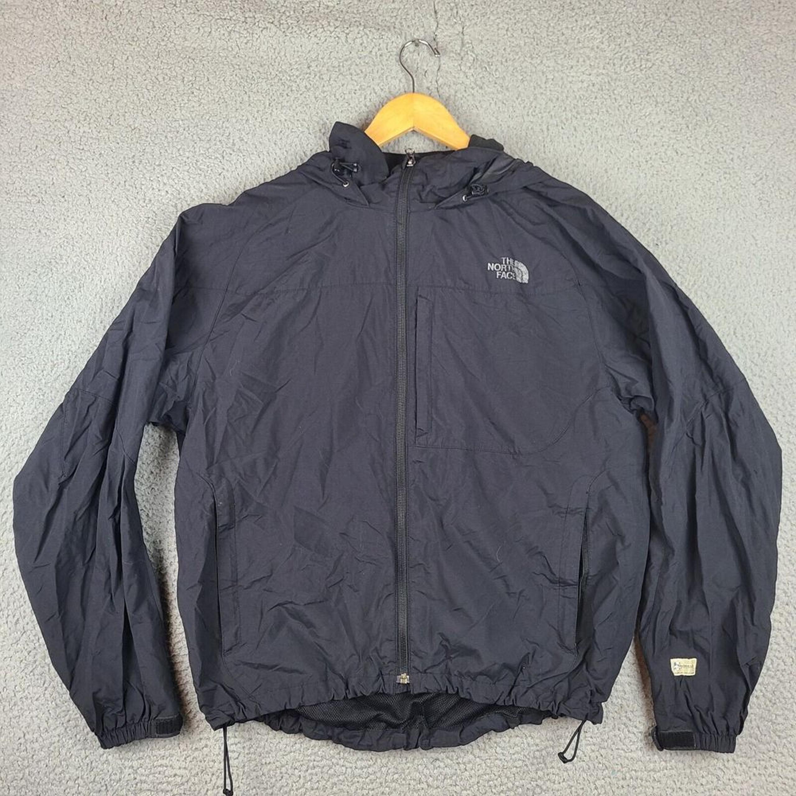 The North Face Men Black Jacket Rain Coat Hydrenalite Hooded Sz Large