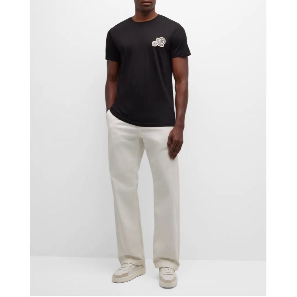 Moncler Men's Double Logo Cotton Jersey T-Shirt