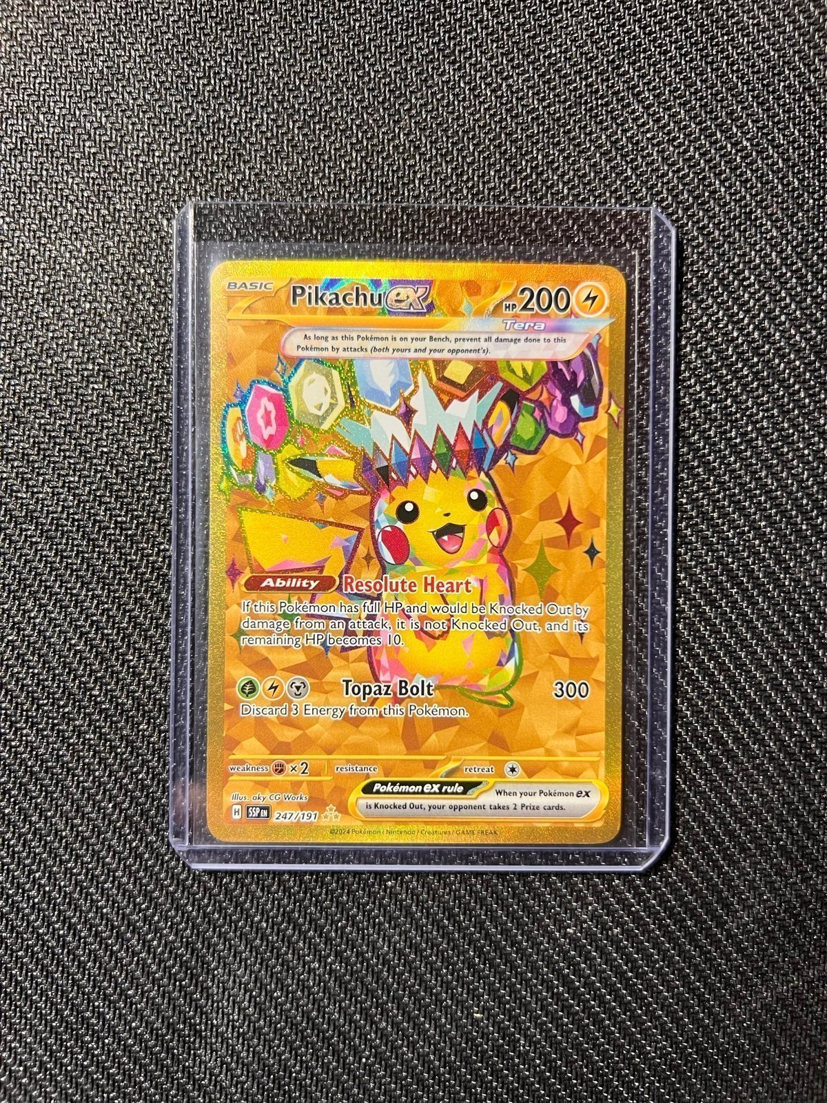 Pokemon Pikachu ex Hyper Rare 247/191
