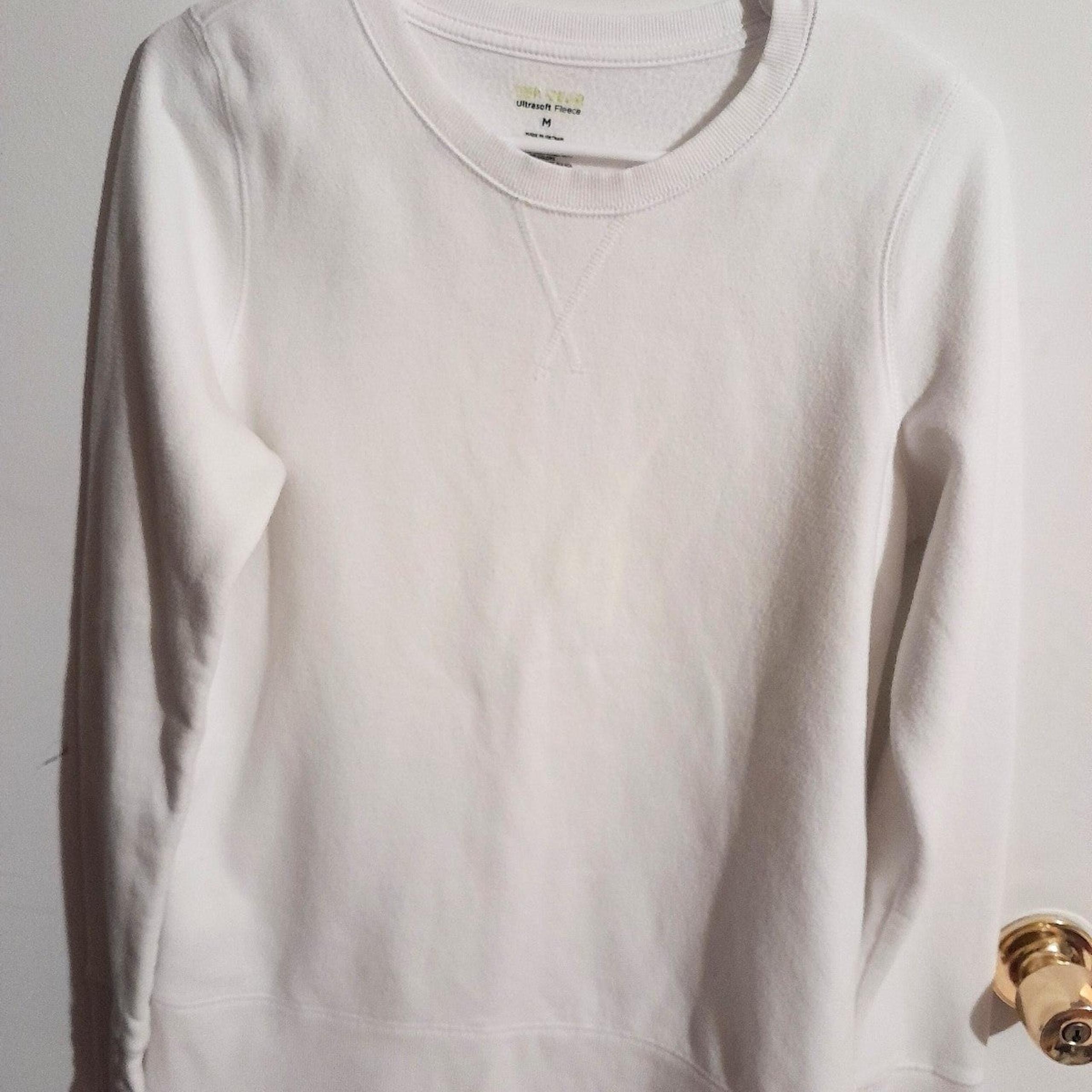 White Crewneck Sweatshirt Women's Size M