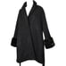 Christian Siriano Wool Blend Faux Fur Duster Long Over Coat Size Medium Women's