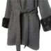 Christian Siriano Wool Blend Faux Fur Duster Long Over Coat Size Medium Women's