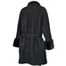 Christian Siriano Wool Blend Faux Fur Duster Long Over Coat Size Medium Women's