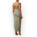 Shona Joy Luxe Tie Front Cocktail Dress Women's 10 Green Sleeveless Midi NWT