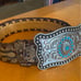 Belt and tourqoise/silver buckle