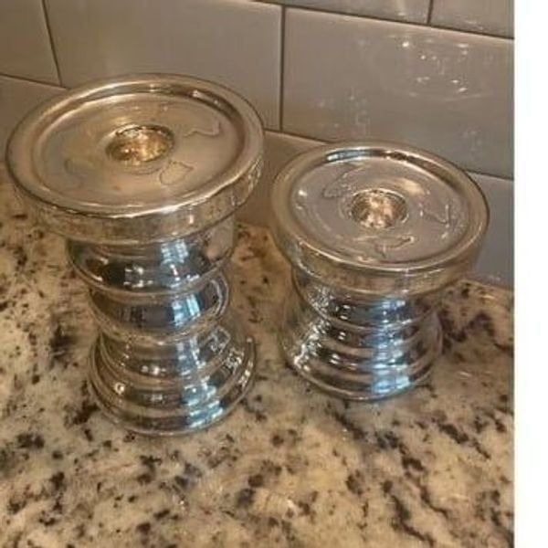 Bassett Mirror Co Silver Candleholders (2)