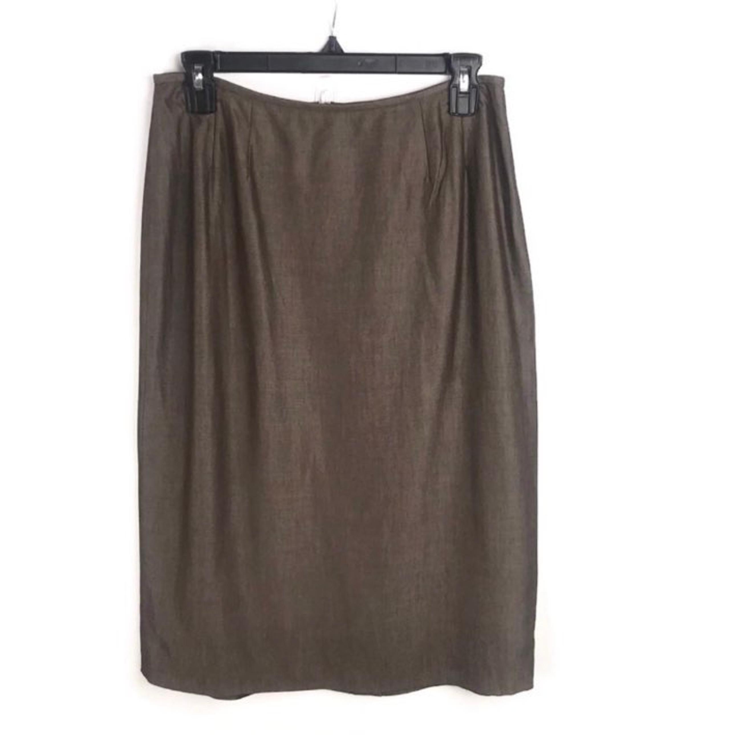 Albert Nipon Gray Pencil Skirt
