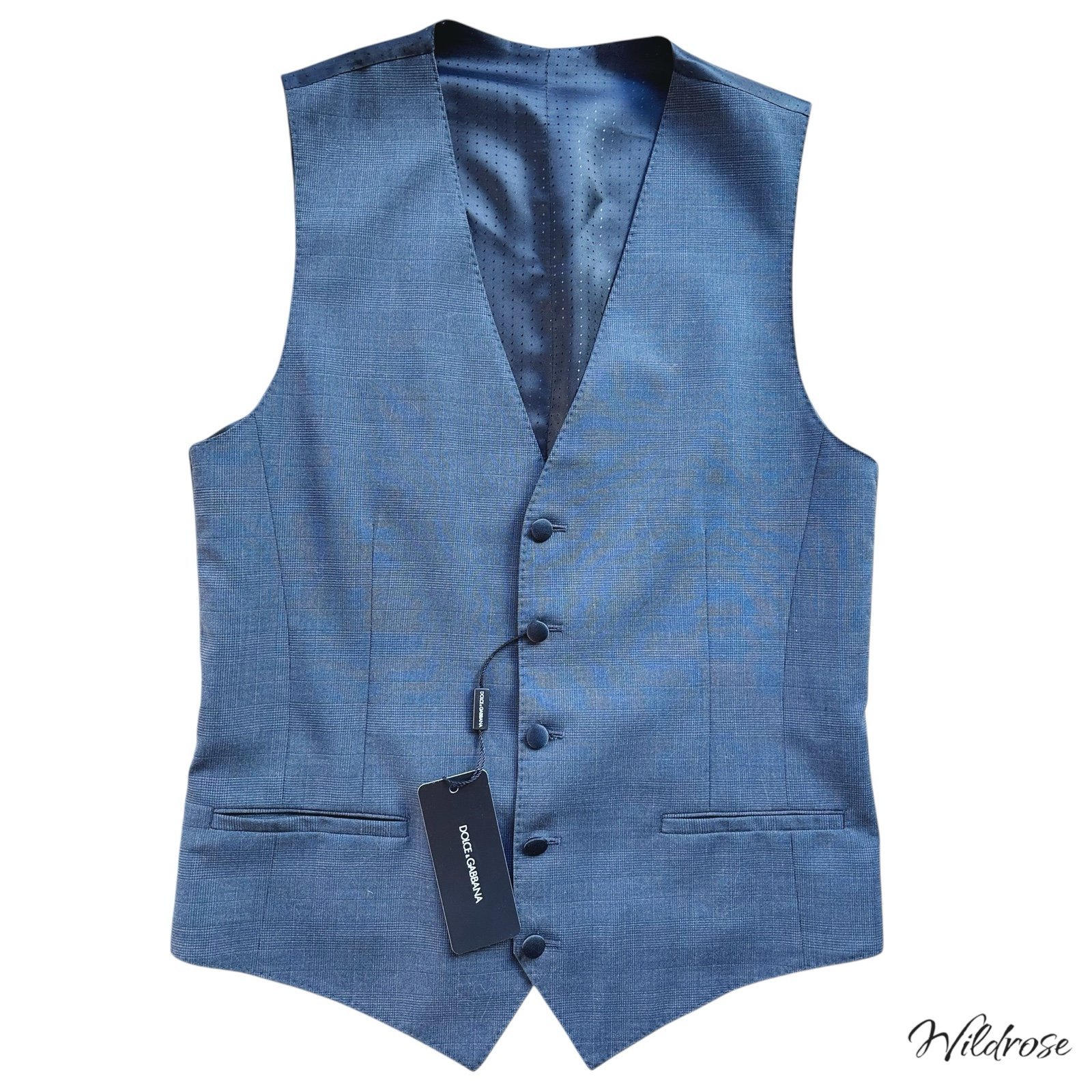Dolce & Gabbana Grey Vest with Polka Dot Black Back SZ IT 48 US Small - Medium