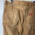 Vintage Dickies Khaki Tan Distressed Carpenter Duck Jeans Pants Men's Size 38x30