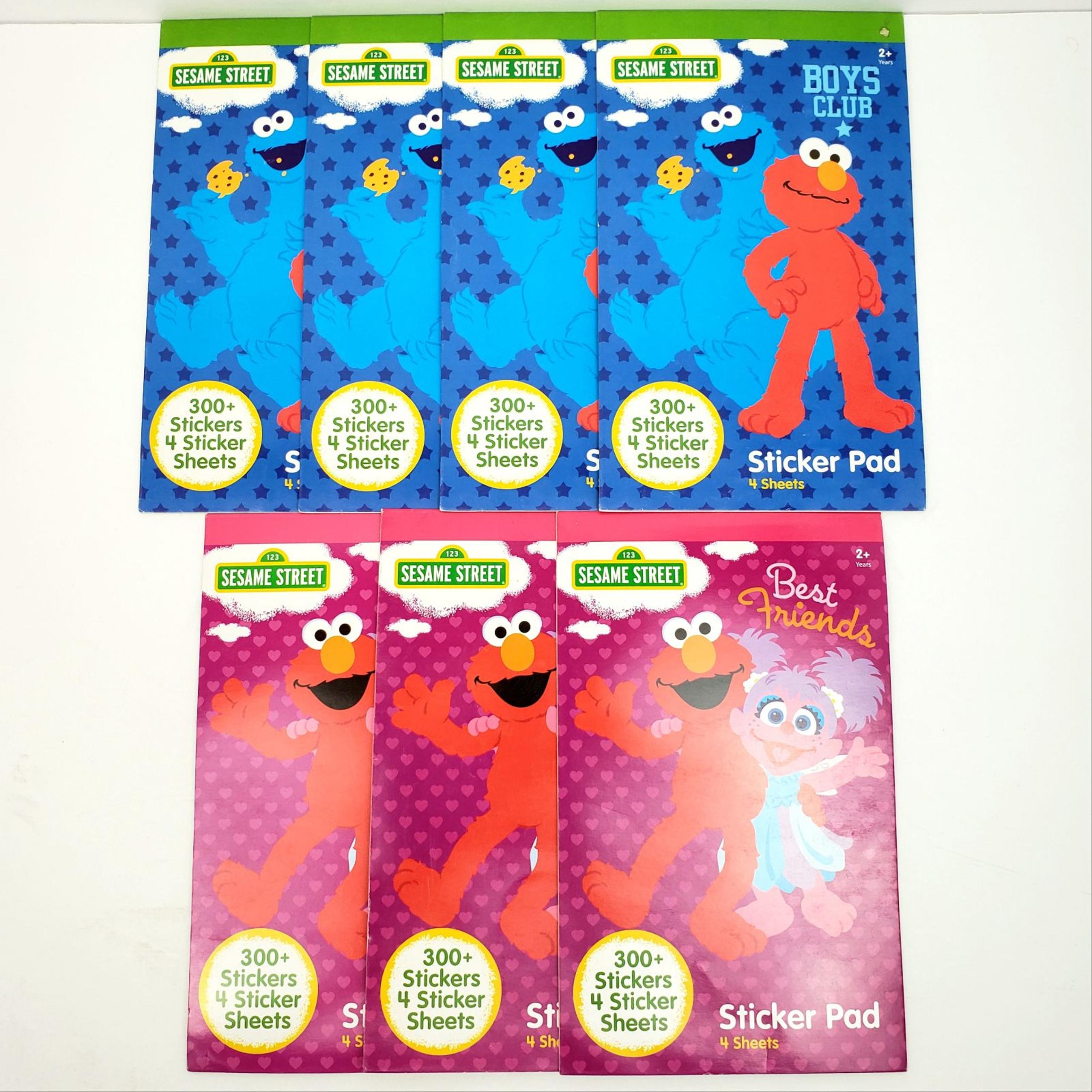 Lot of 7- Sticker Pads Book - Sesame Street