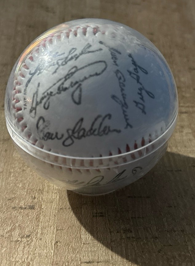Baseball Autographed by 25 different players (message other offers on price)