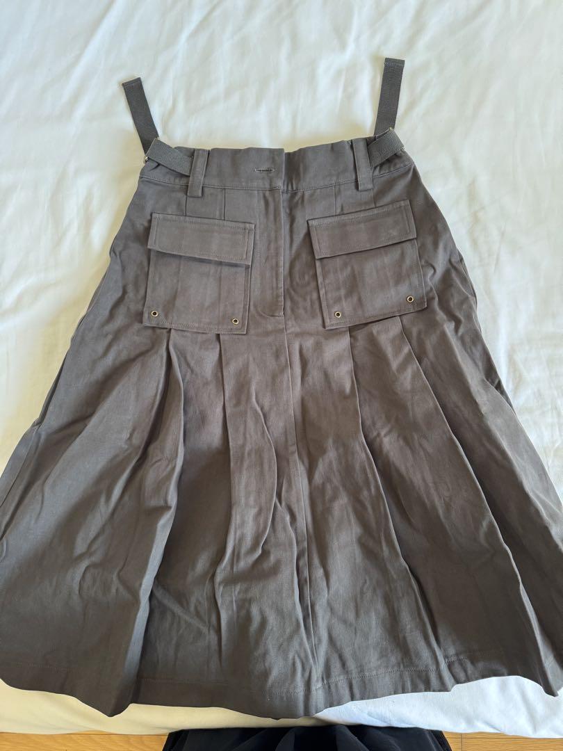 GIUNON Double Pocket Pleated Skirt
