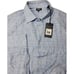 228 Faherty Reserve Linen Mens Medium Long Sleeve Blue Plaid Button Up Shirt