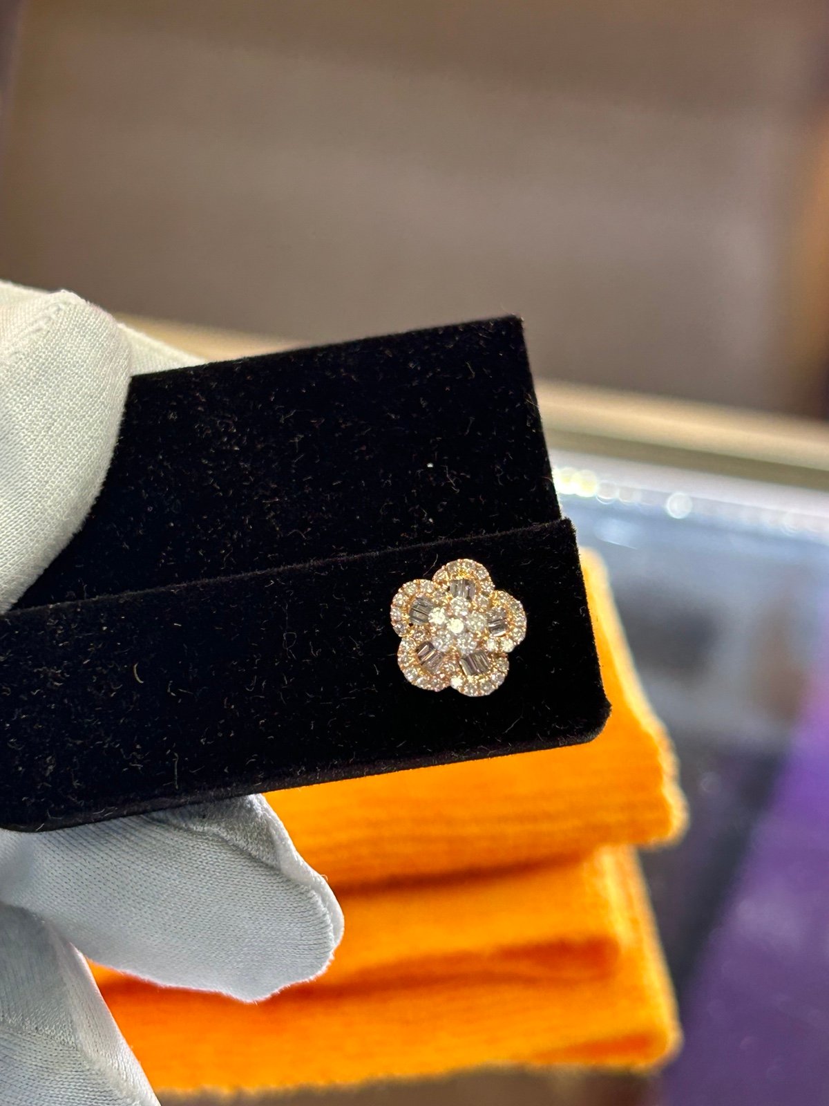 18kt Rose Gold .50 CT Diamond Earring