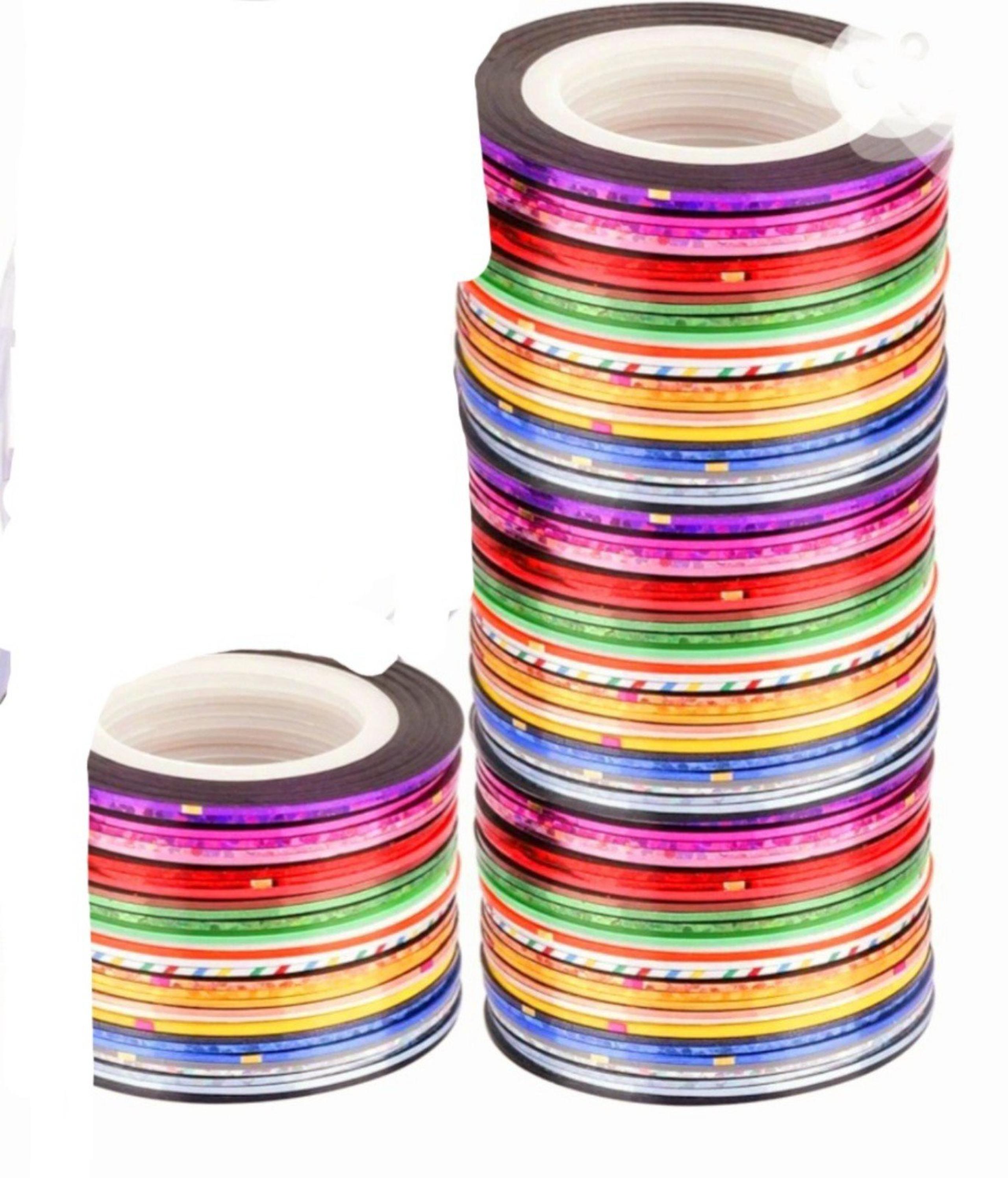NIP 94 individual TOTAL Rolls of Metallic & Sparkling Metallic Nail Tape