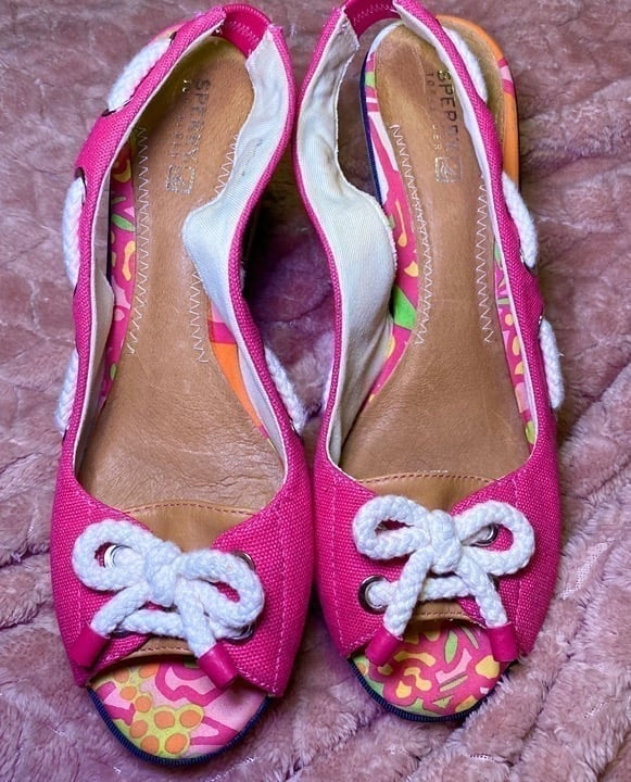 New Pink Sperry Wedges