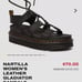 Dr Doc Martens Women's Black Nartilla Sandals Hydro Leather Gladiator US 7