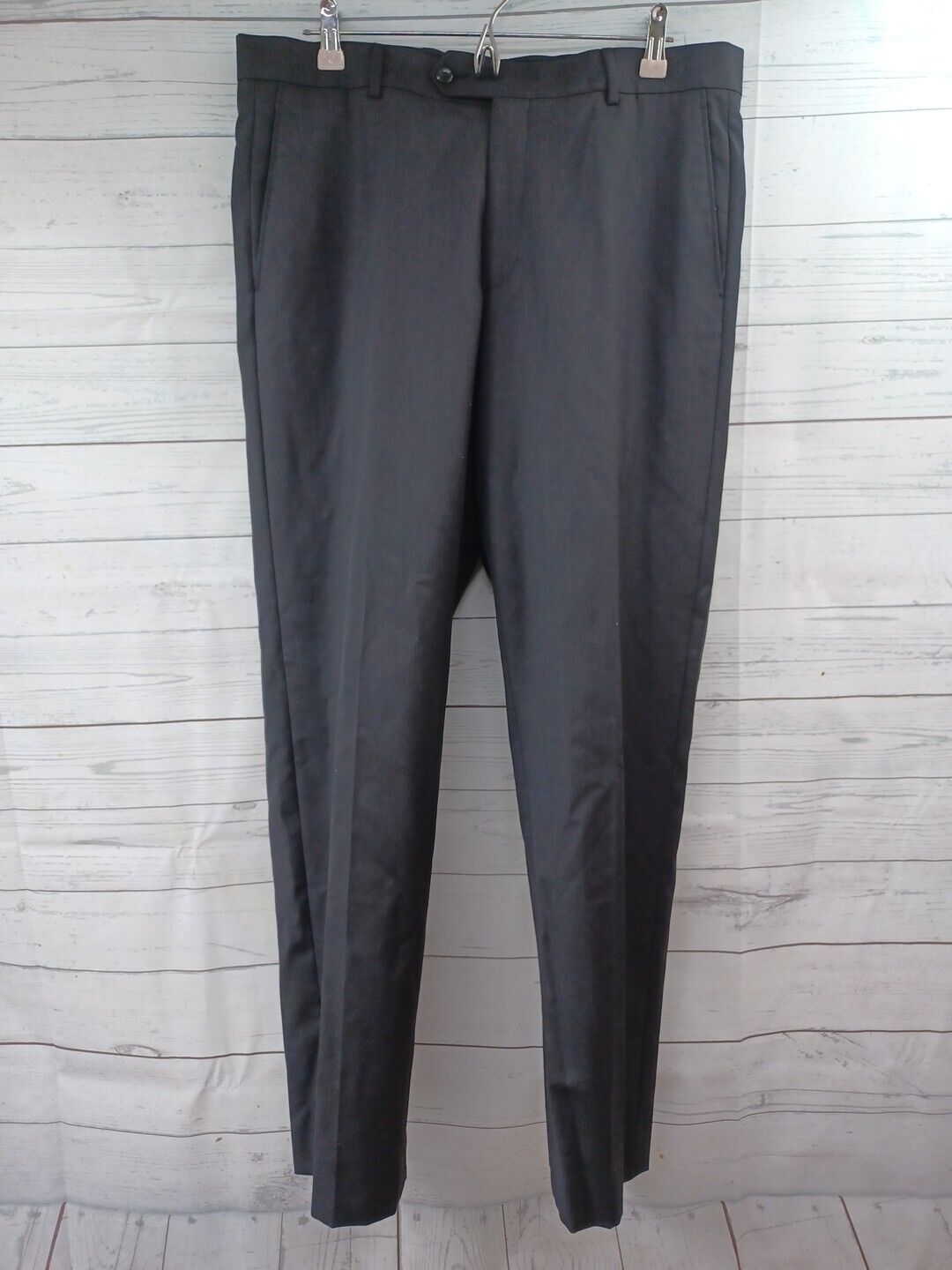 Jos A Bank Travelers Collection Slim Fit Dress Pants Mens 36x30 Charcoal Black