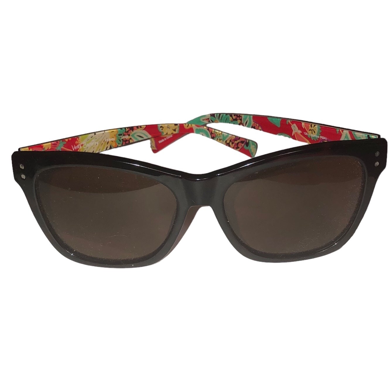 VERA BRADLEY Rumba Women's Tortoise & Red Paisley w/Multi-Colors Sun Glasses