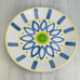 Pottery Barn Pba24 Blue Yellow Abstract Floral Stoneware Italy Serving Platter
